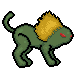 toxic lion icon/pixelart