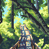 Forest trail icon/pixelart