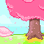 Pink Tree icon/pixelart