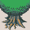 Tree Play icon/pixelart