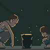 "On September 21, 1945, I died" (The grave of the Fireflies) icon/pixelart