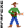 Ukulele player icon/pixelart