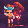 D&D - Bobby and Uni icon/pixelart