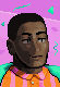 Relaxed Fashionable Man icon/pixelart