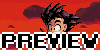 Kid Goku on the Nimbus icon/pixelart