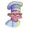 PJ Chocolate Factory logo icon/pixelart