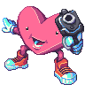 It has a gun. icon/pixelart