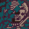 haunted artifact: fallen angel statue icon/pixelart
