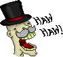 Jolly Old Fellow and his Moustache icon/pixelart