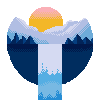 Waterfall icon/pixelart