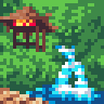 Ancient Waterfall icon/pixelart