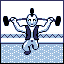 Weight lifting icon/pixelart