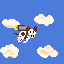Cow migration icon/pixelart