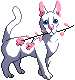 Lucky white cat icon/pixelart