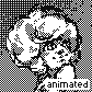 The witch and her bat friend icon/pixelart
