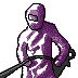 Worker extinguishing fire icon/pixelart