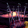 X swords icon/pixelart