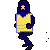 Yellow Vest Protest Guy icon/pixelart