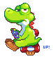 Yoshi Bored icon/pixelart