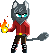 Yue's flame (animated) icon/pixelart