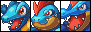 The Feraligatr line icon/pixelart