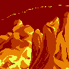 Burning autumn icon/pixelart
