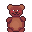 teddy bear icon/pixelart
