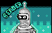 Bender from futurama Pixel art