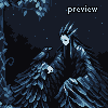 Bird of the night icon/pixelart