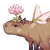 Capybara Fairy icon/pixelart