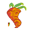 Carrot icon/pixelart
