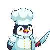 Chef Penguin icon/pixelart