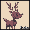 Melting Chocolate Reindeer icon/pixelart