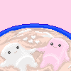 marshmallows in coco icon/pixelart