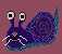 Snail under bed) icon/pixelart