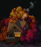 A dream about the red house  icon/pixelart