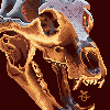 wolf skull icon/pixelart