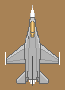 F-16 Top Down icon/pixelart