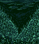 Mountains in green icon/pixelart