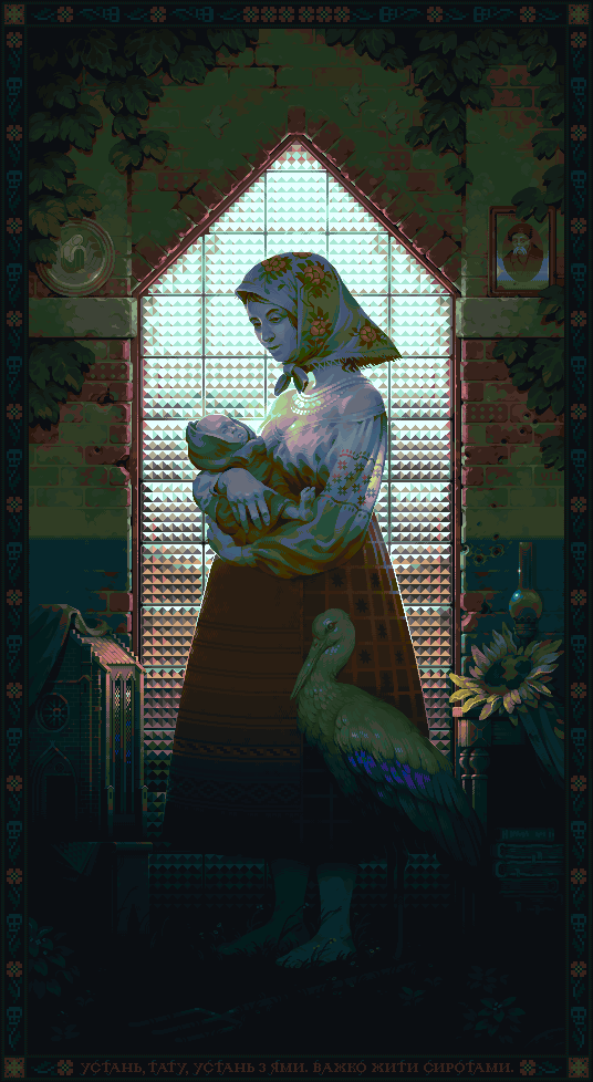 Ukrainian gothic/pixelart