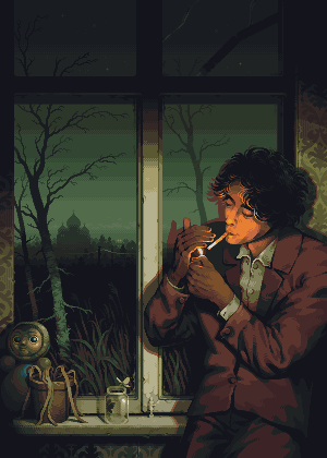 At the window/pixelart