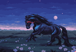 black horse of the weald/pixelart