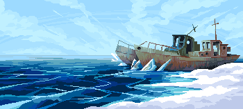 Ships in ice/pixelart