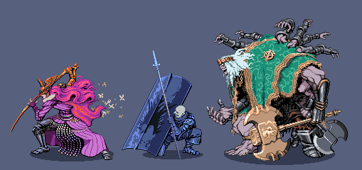Lands Between vs. Street Fighter/pixelart