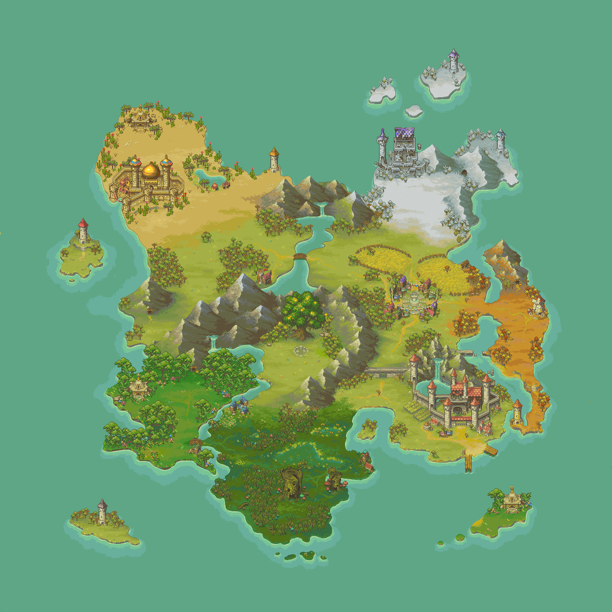 Seed of Nostalgia Overworld Map/pixelart