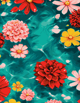 Drifting flowers/pixelart