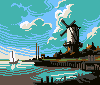 Neon Windmill/pixelart