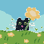 summer cat icon/pixelart