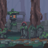 Graveyard by the o-jizo sama icon/pixelart