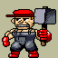 Hammer Man icon/pixelart
